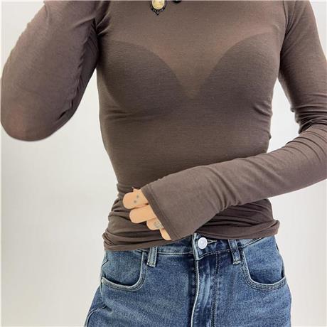 Maglia in cashmere collo alto STRETCH